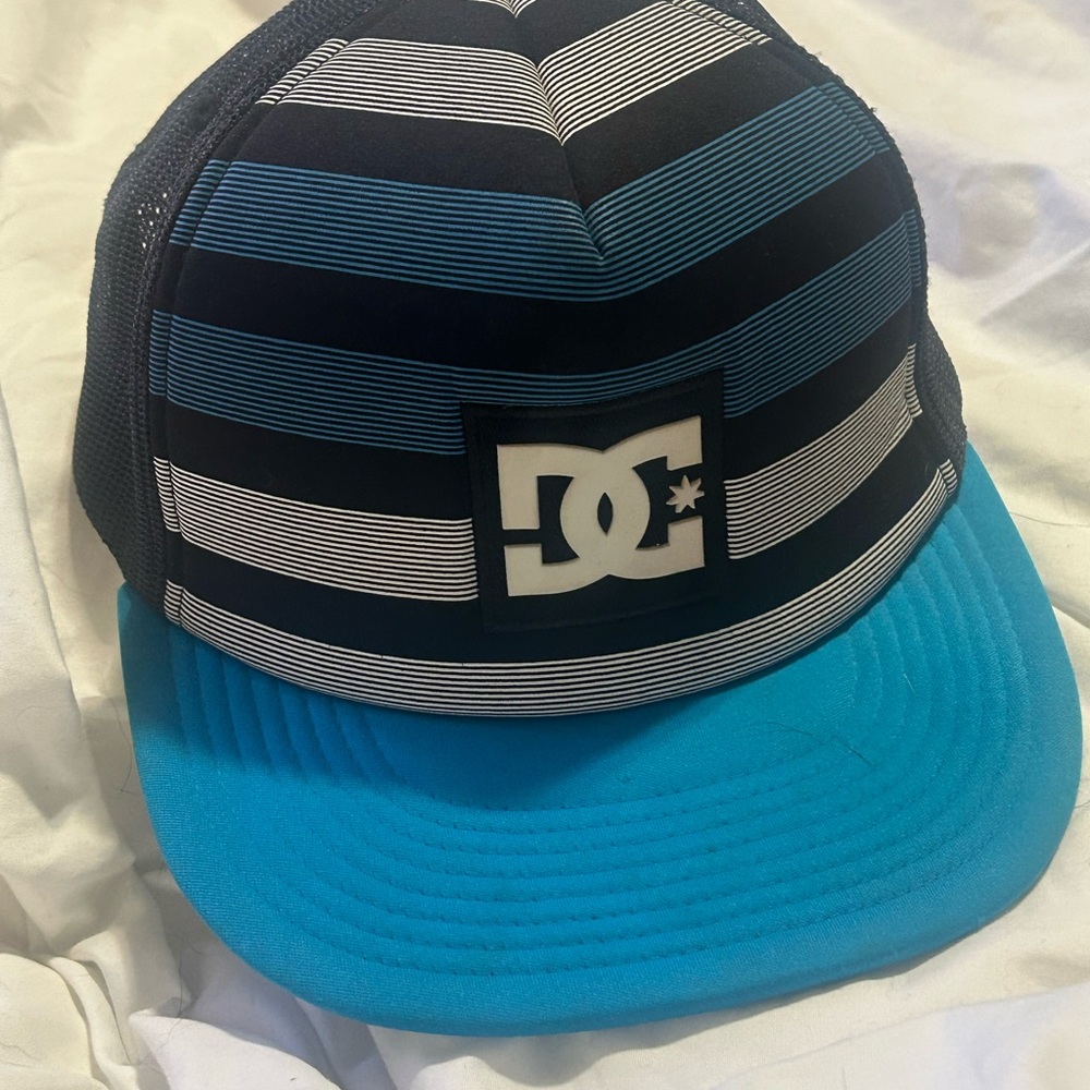 DC Blue and Black Striped SnapBack Cap